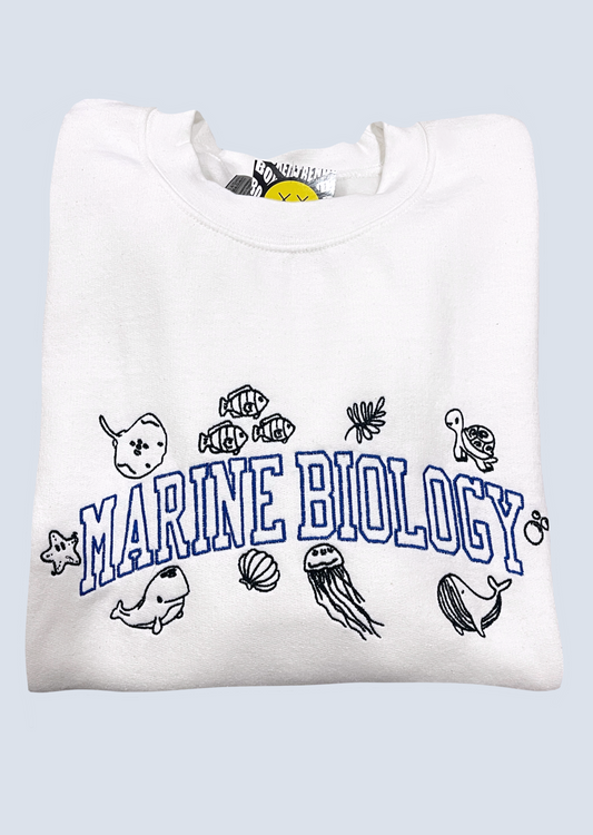 Marine Biology Spellout Embroidery