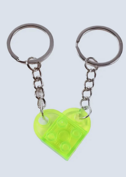 Matching Connecting Brick Keychains