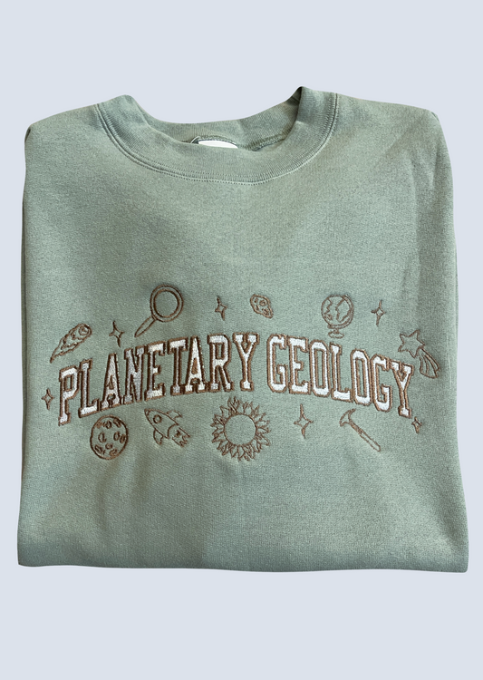 Planetary Geology Spellout Embroidery