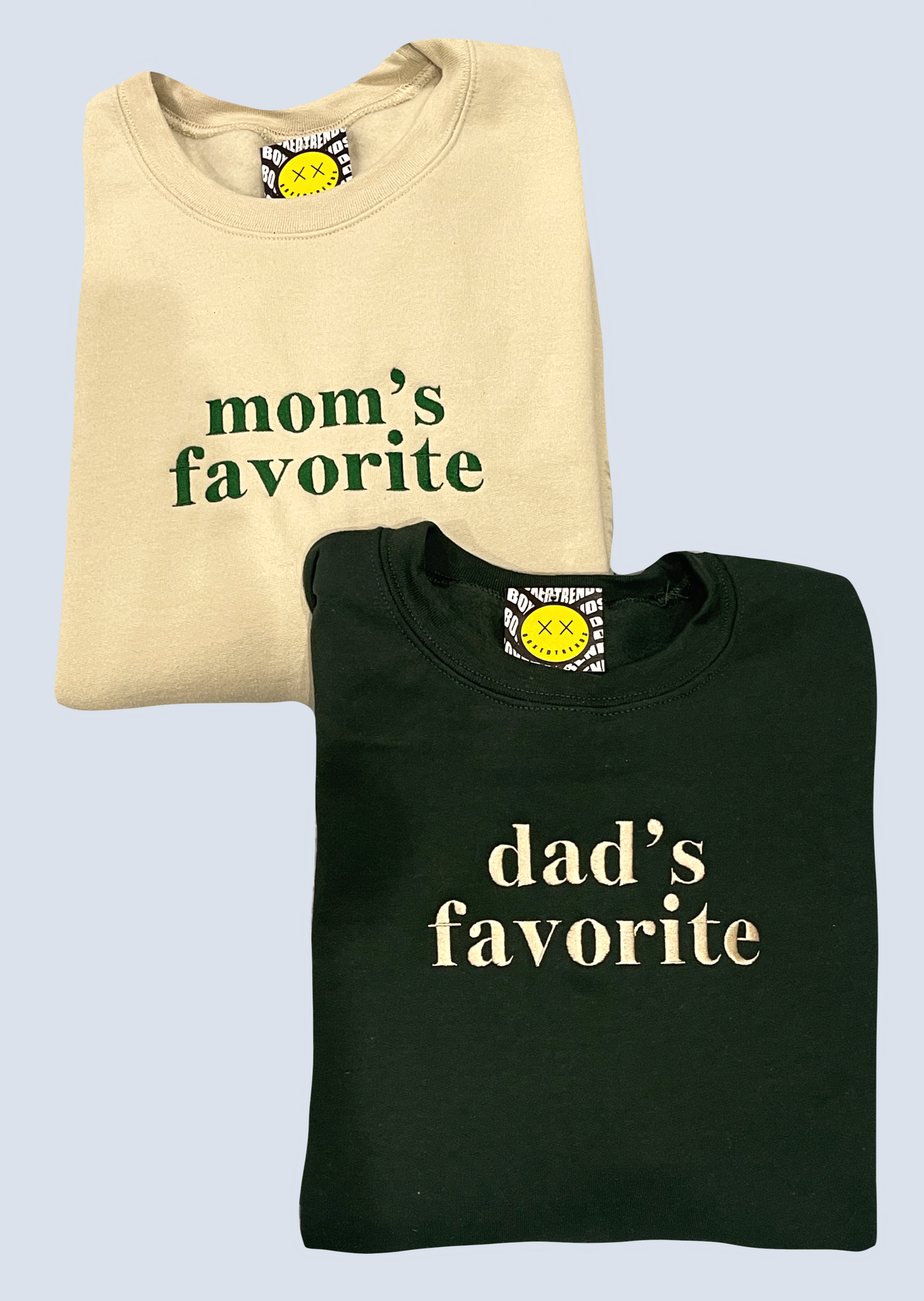 "Mom's Favorite" "Dad's Favorite" Embroidered Matching Set