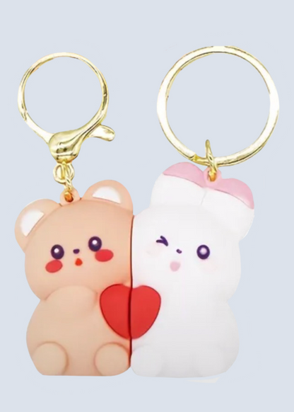 Magnetic Animal Matching Hugging Keychains