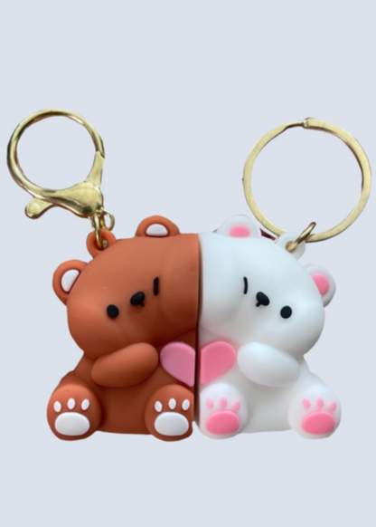 Magnetic Animal Matching Hugging Keychains
