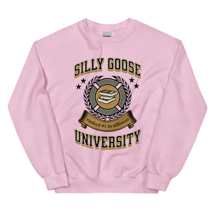 Silly Goose University Sweatshirt: Customizable Color