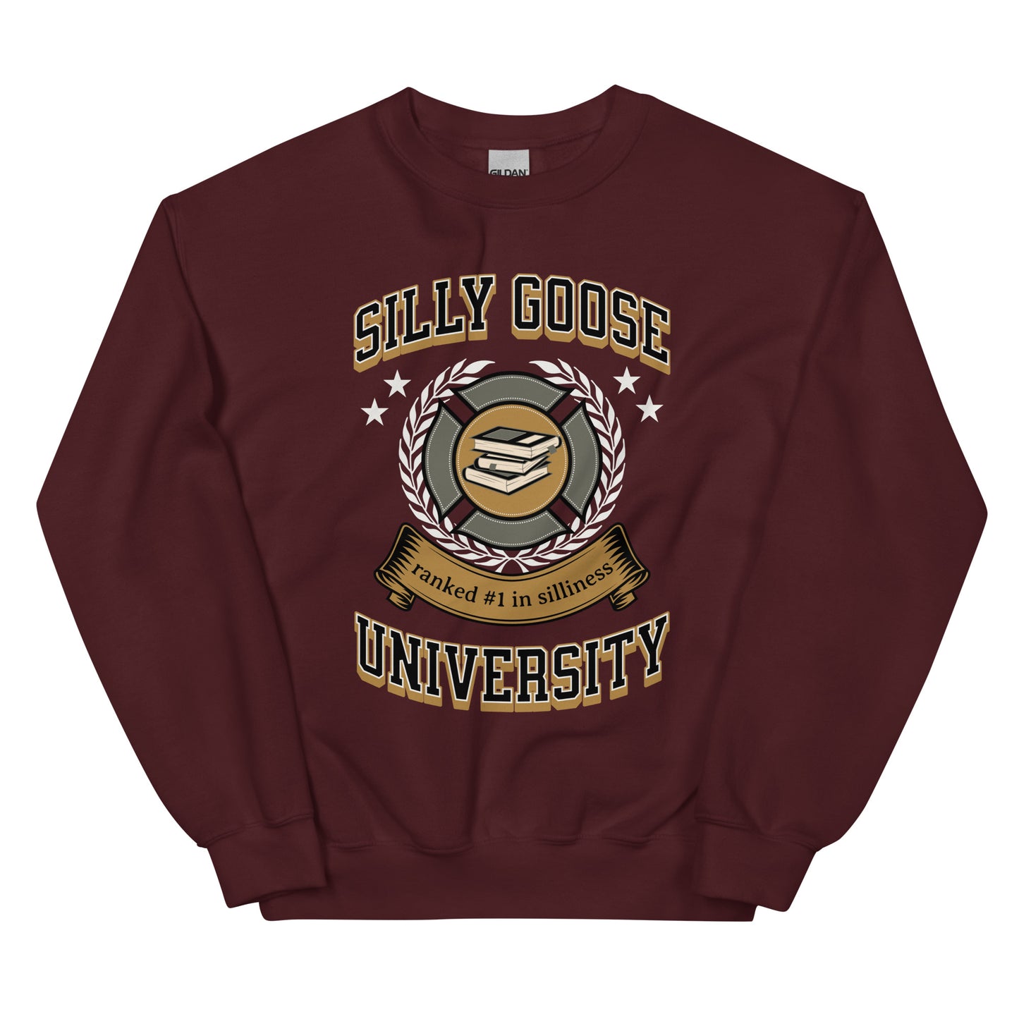 Silly Goose University Sweatshirt: Customizable Color
