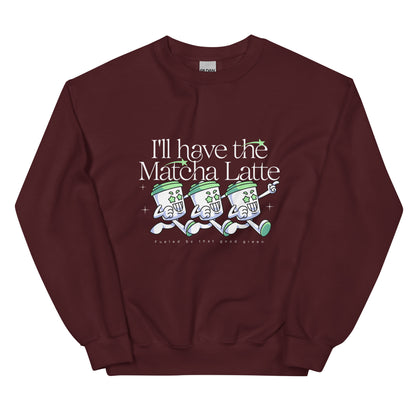 I'll have the Matcha Latte Sweatshirt: Customizable Color