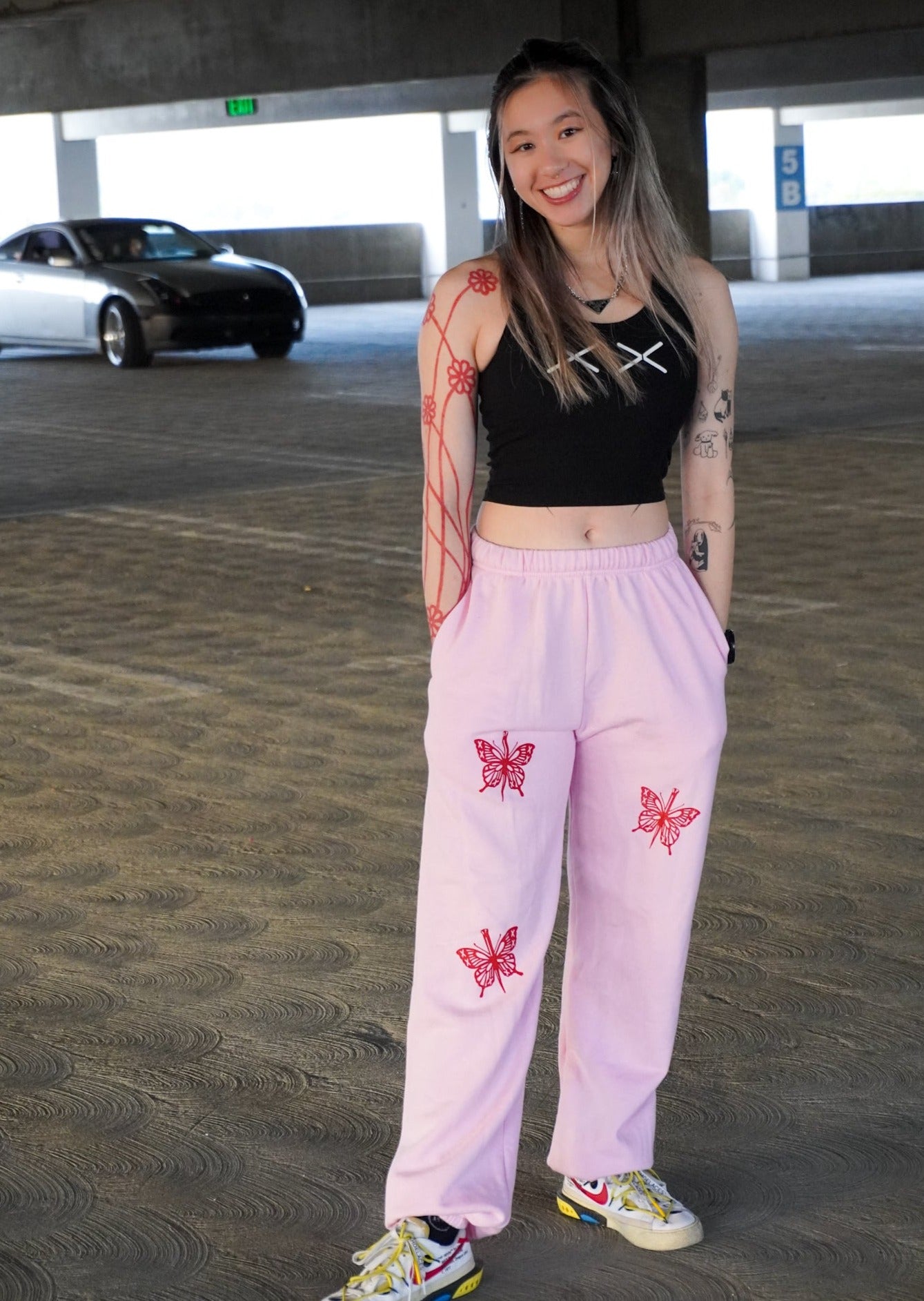 Butterfly Knives Printed Sweatpants