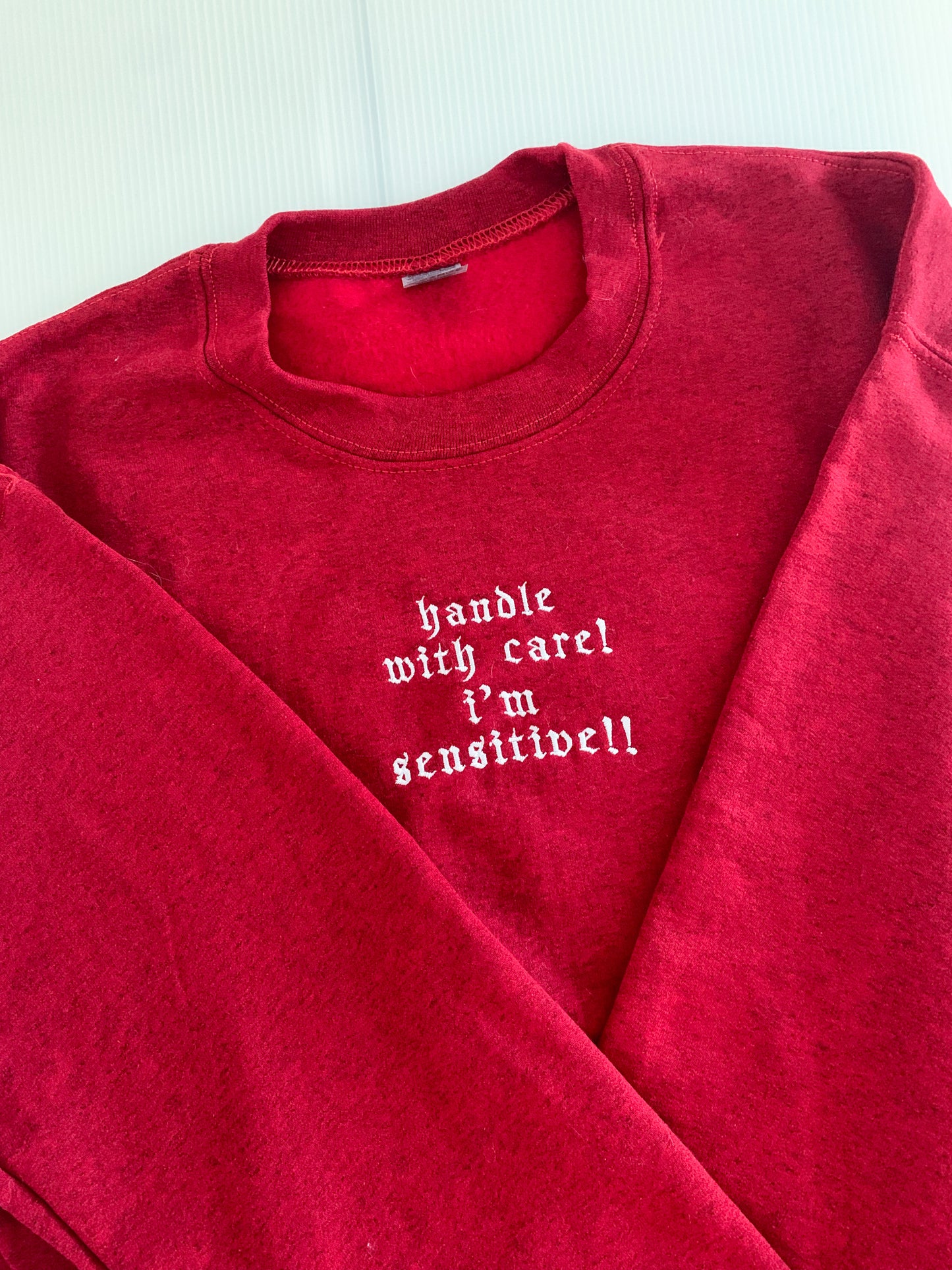Handle With Care I'm Sensitive Embroidery