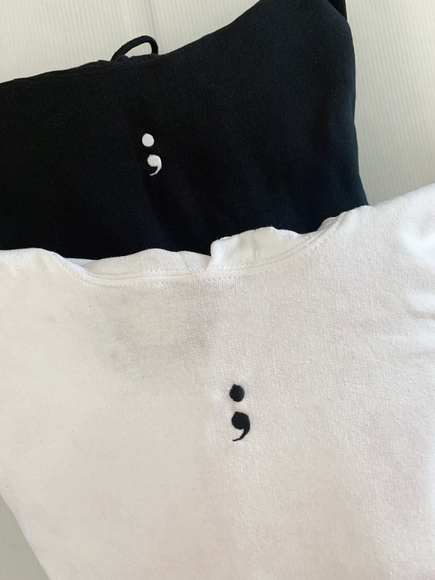 Semi Colon Matching Embroidered Set