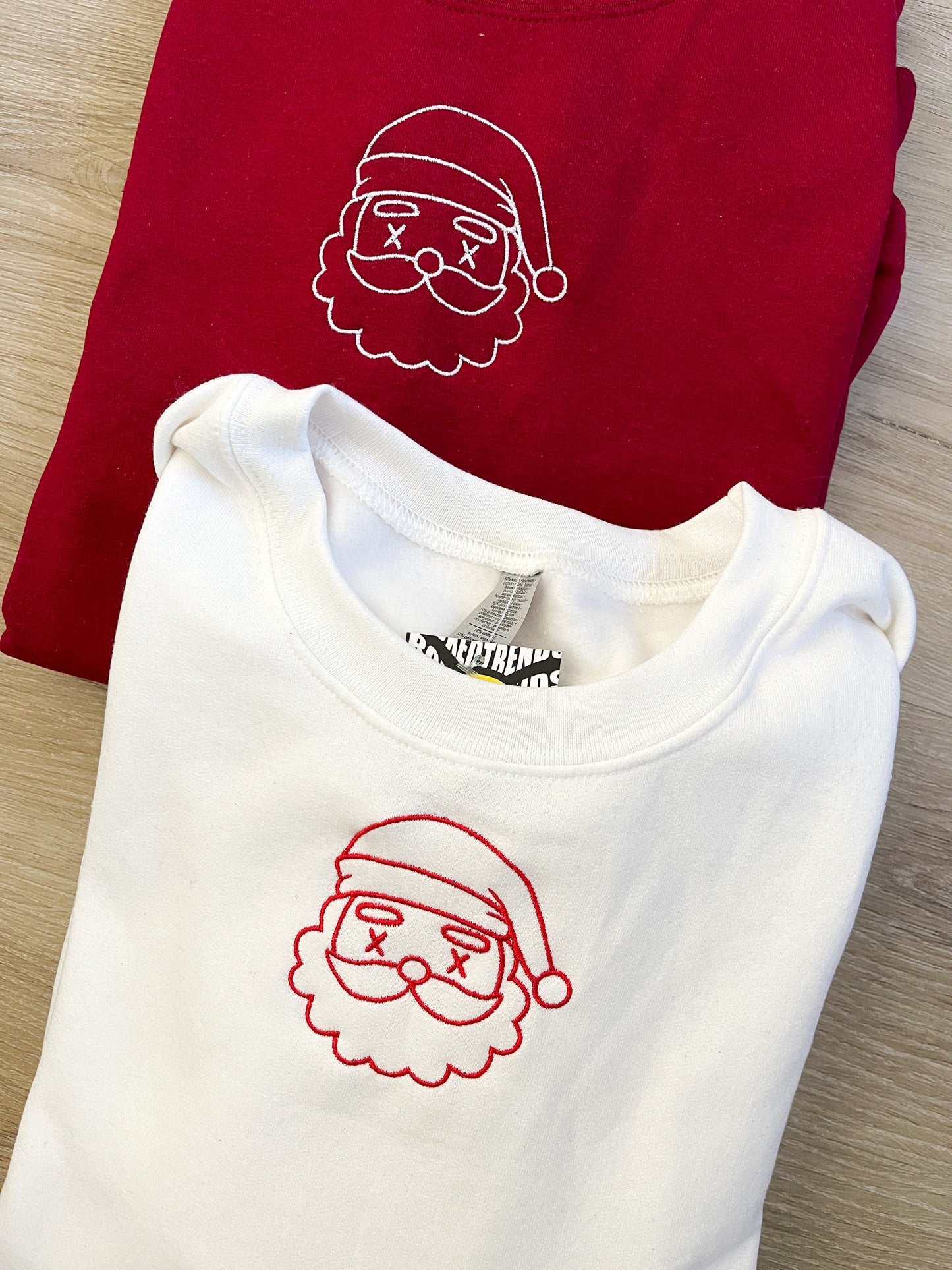 Santa Embroidered Matching Set