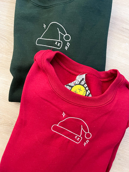 Santa Hat Embroidered Matching Set