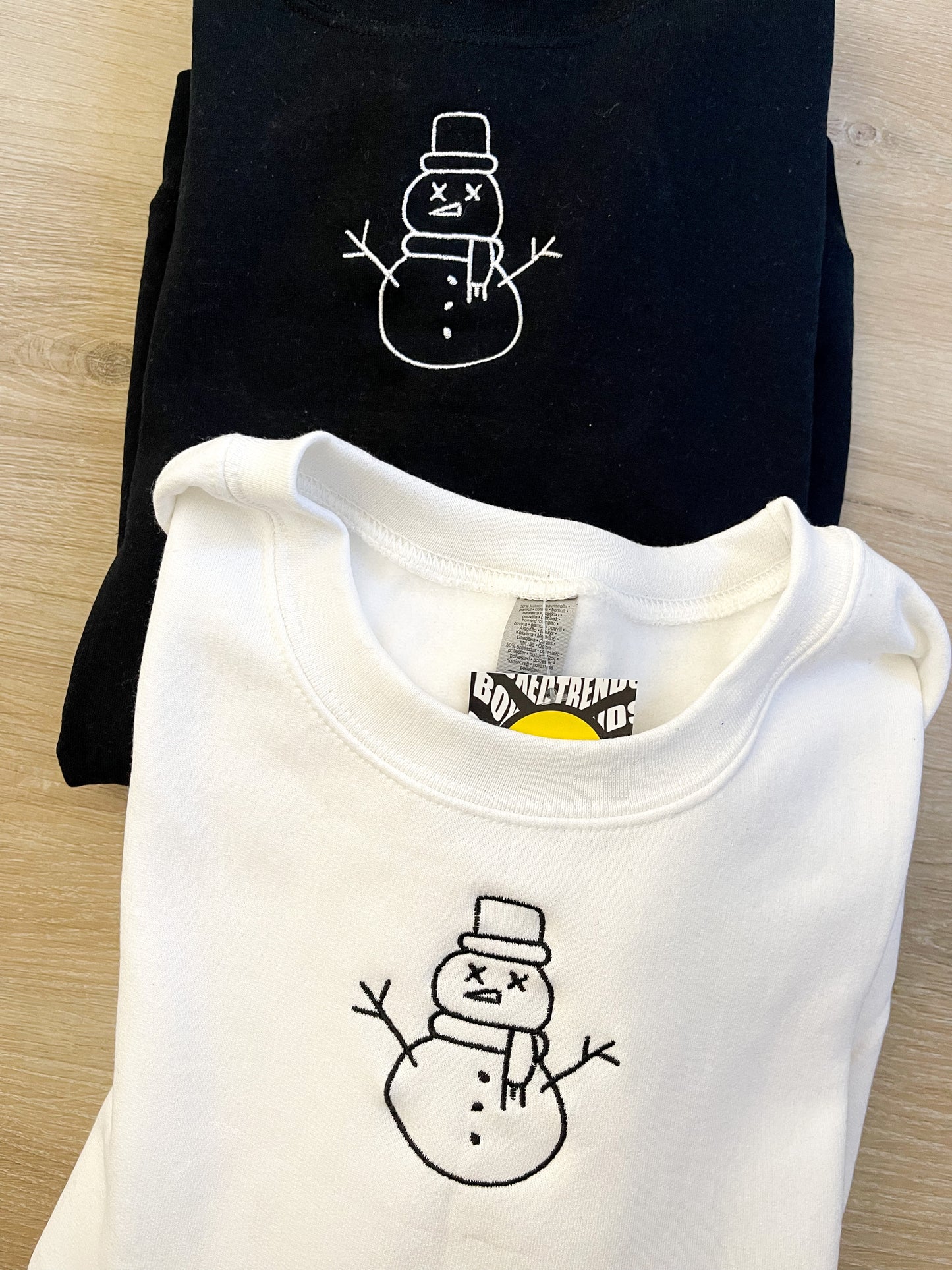 Snowman Embroidered Matching Set