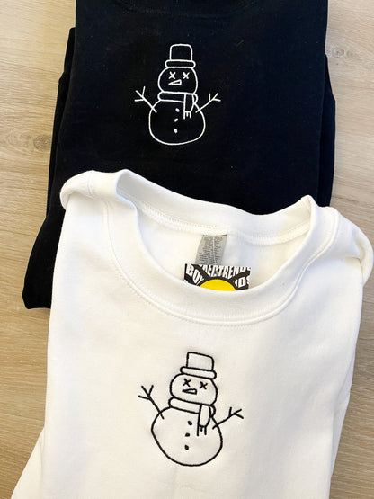 Snowman Embroidered Matching Set