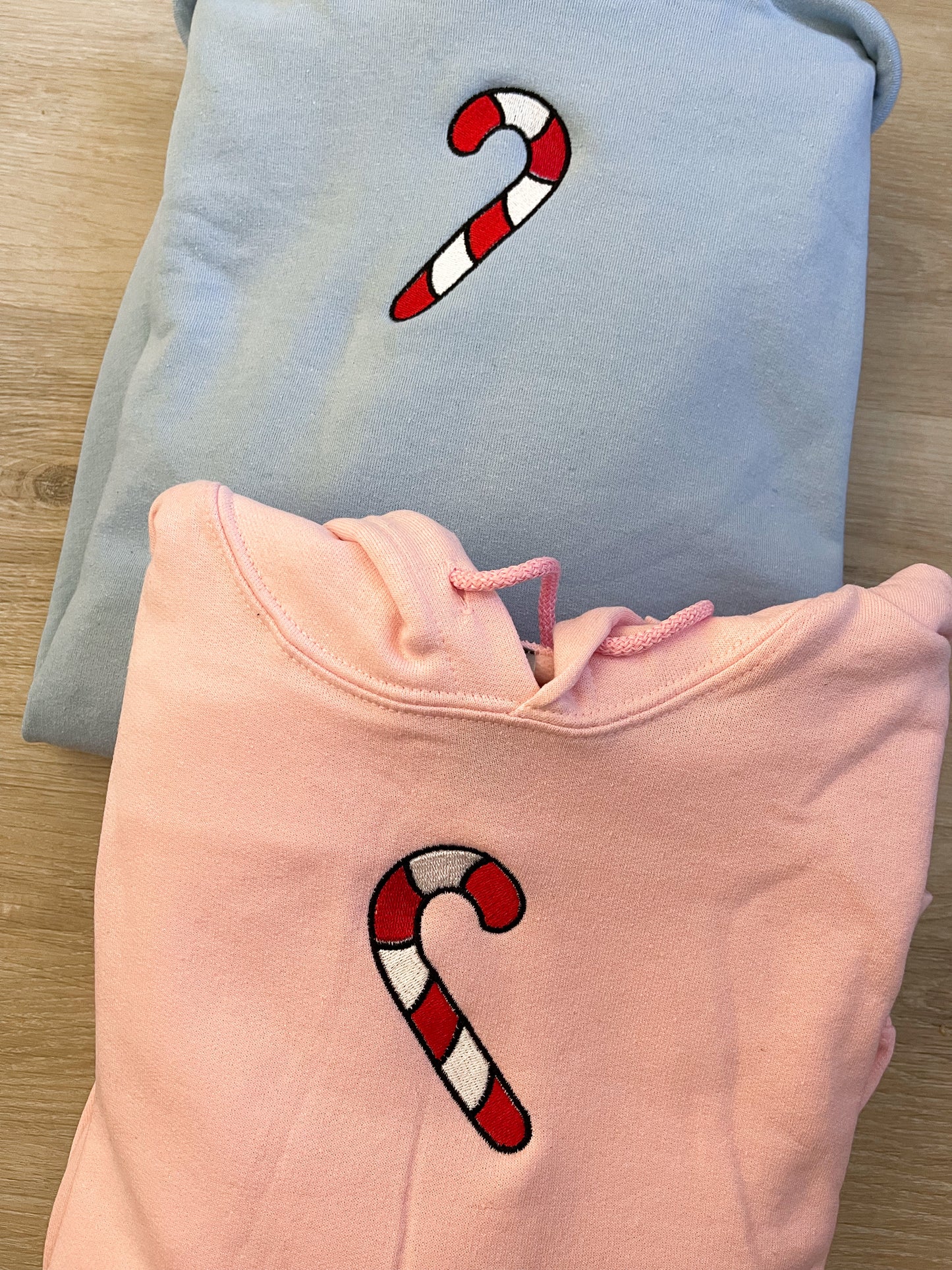 Candy Cane Hearts Embroidered Matching Set