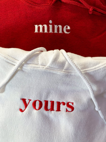 "mine" "yours" Embroidered Matching Set