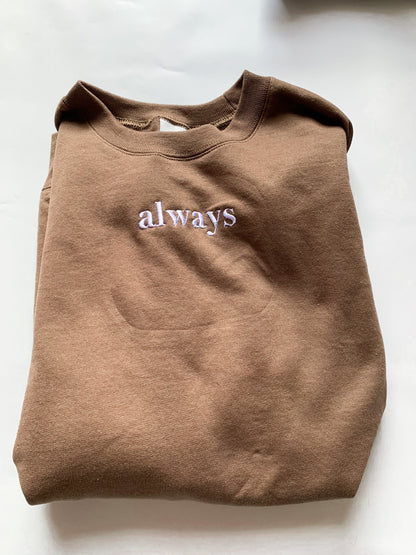 "Love" "Always" Embroidered Matching Set