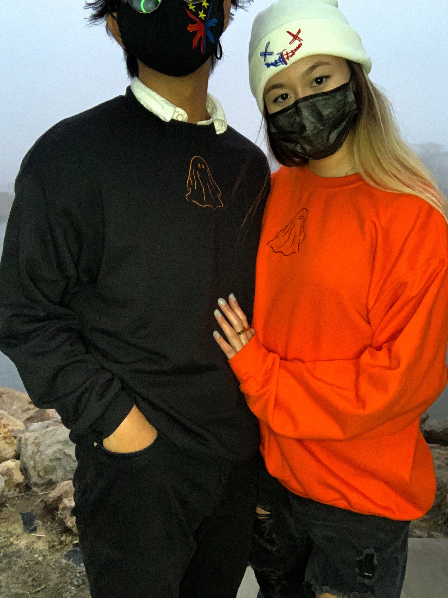 Matching Embroidered Ghost Set