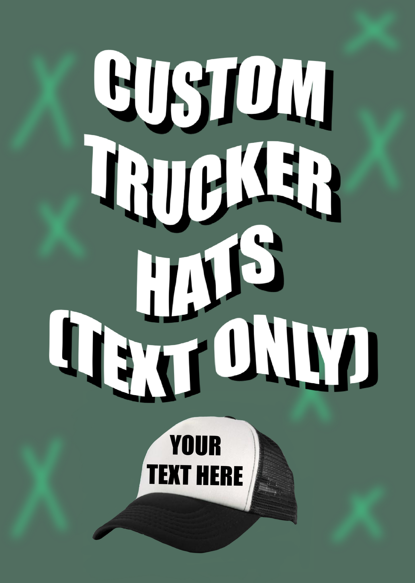 Custom Embroidered Text Trucker Foam Hats