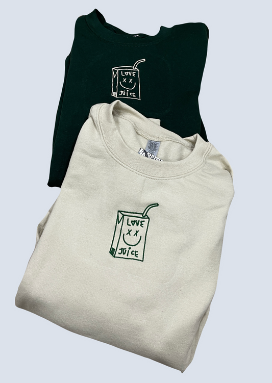 Love Juice Box Embroidered Matching Set