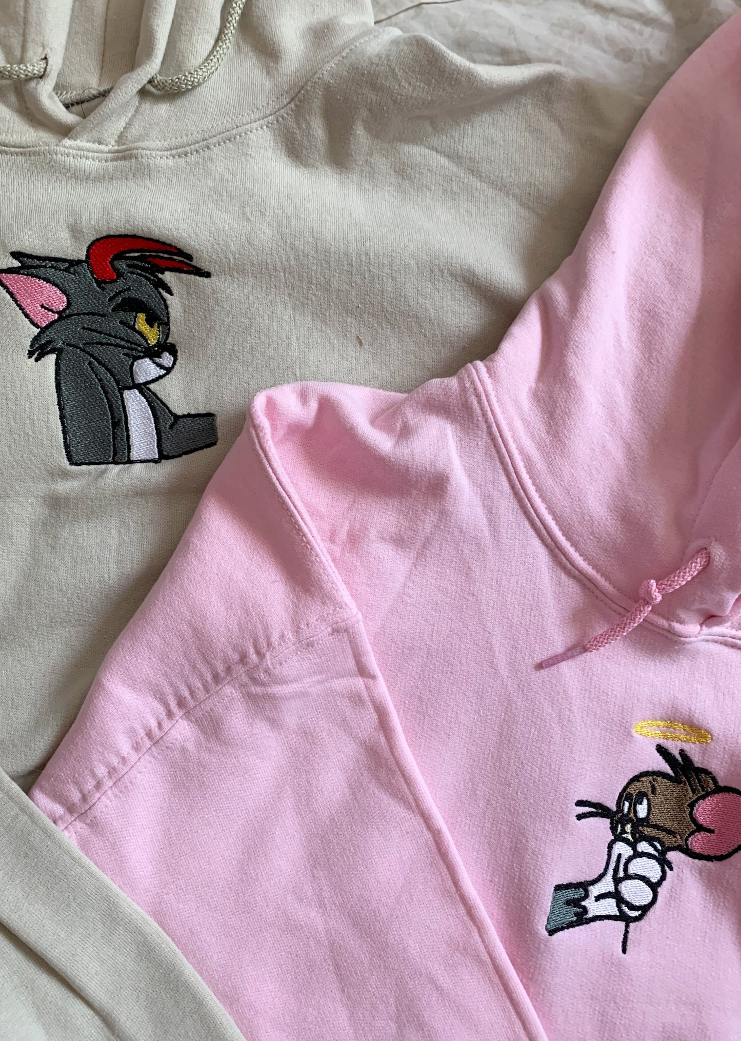 Tom and Jerry Matching Embroidered Set
