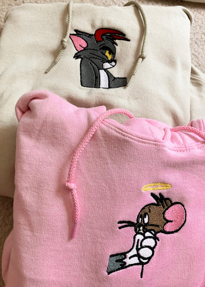 Tom and Jerry Matching Embroidered Set