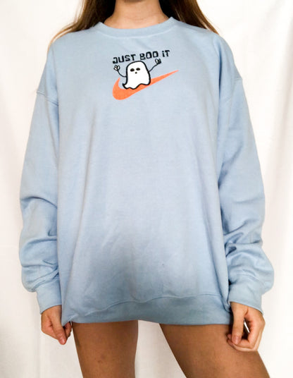 Just Boo It Embroidered Sweatshirt