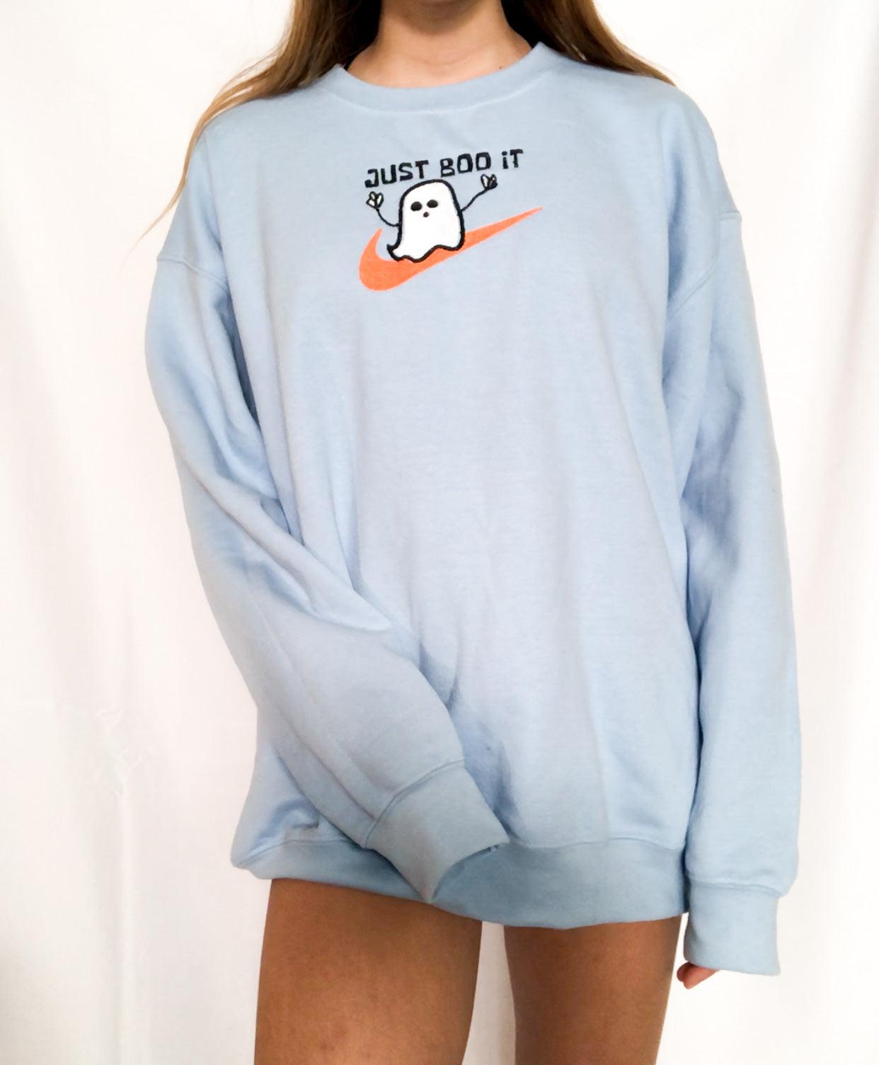 Just Boo It Embroidered Sweatshirt