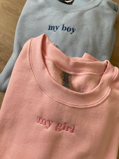 My Boy / Girl Embroidered Matching Set