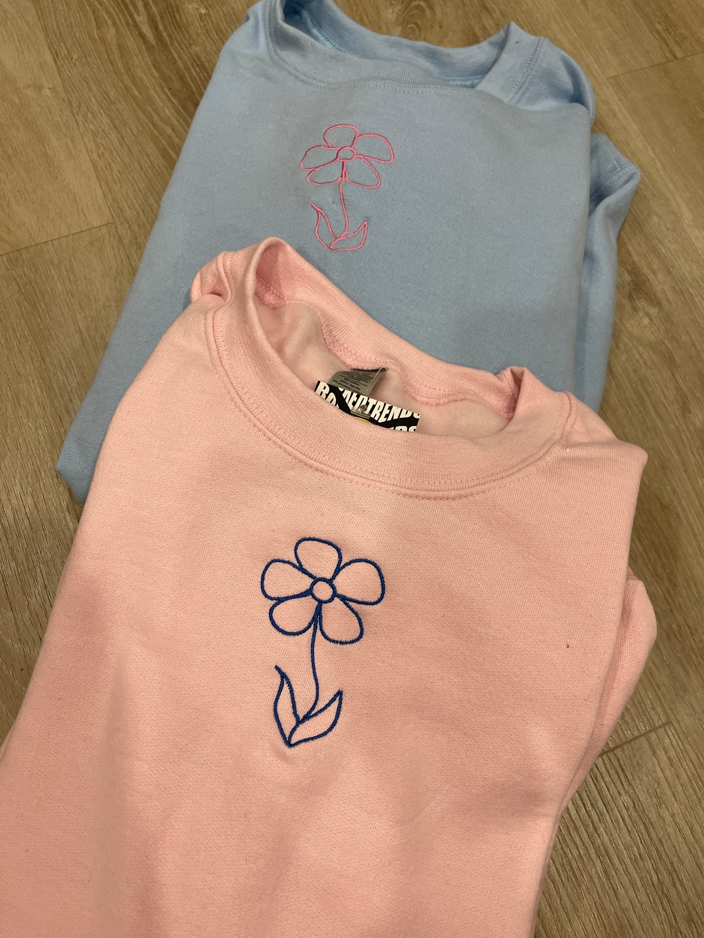 Flower Embroidered Matching Set