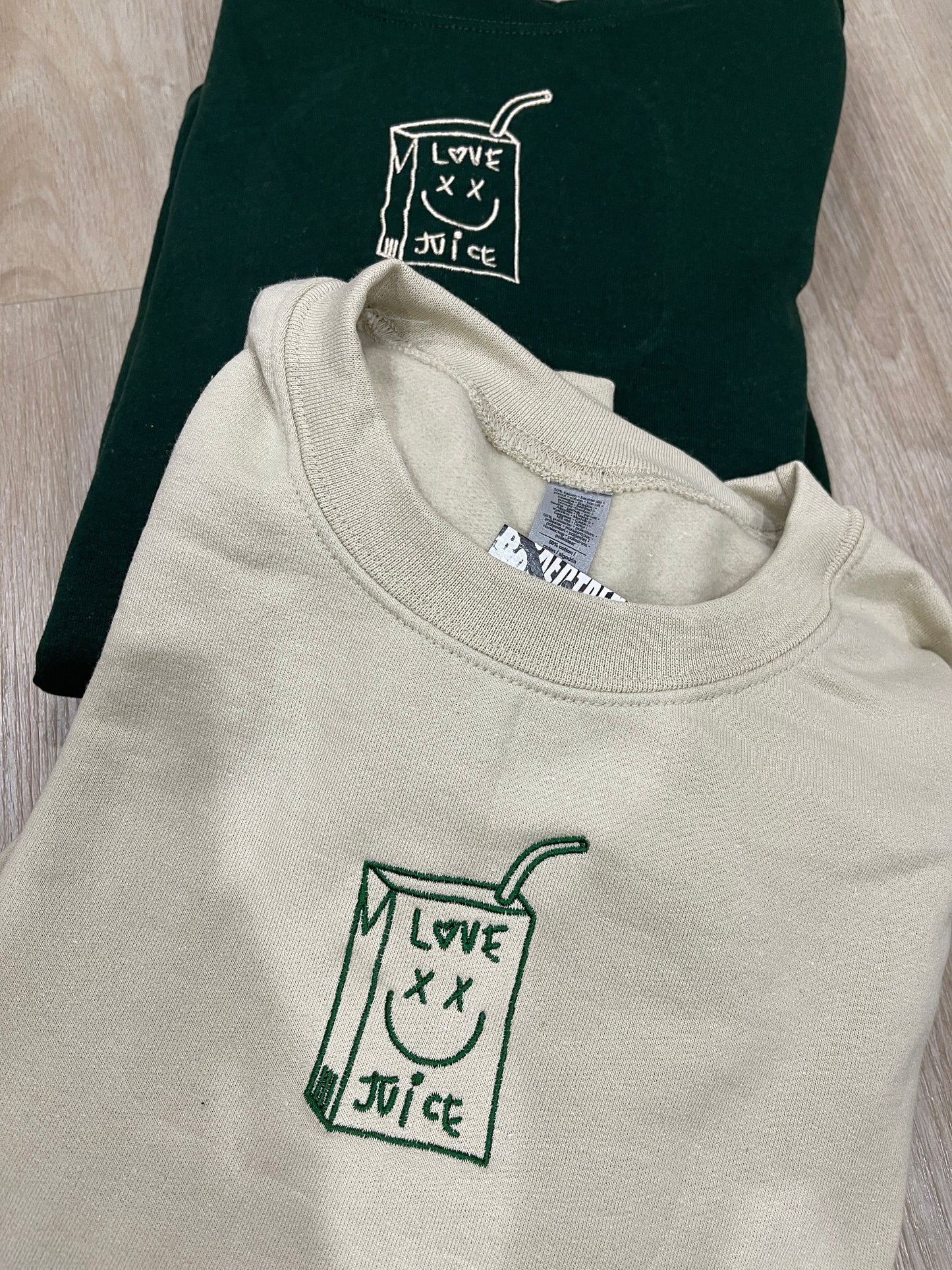 Love Juice Box Embroidered Matching Set