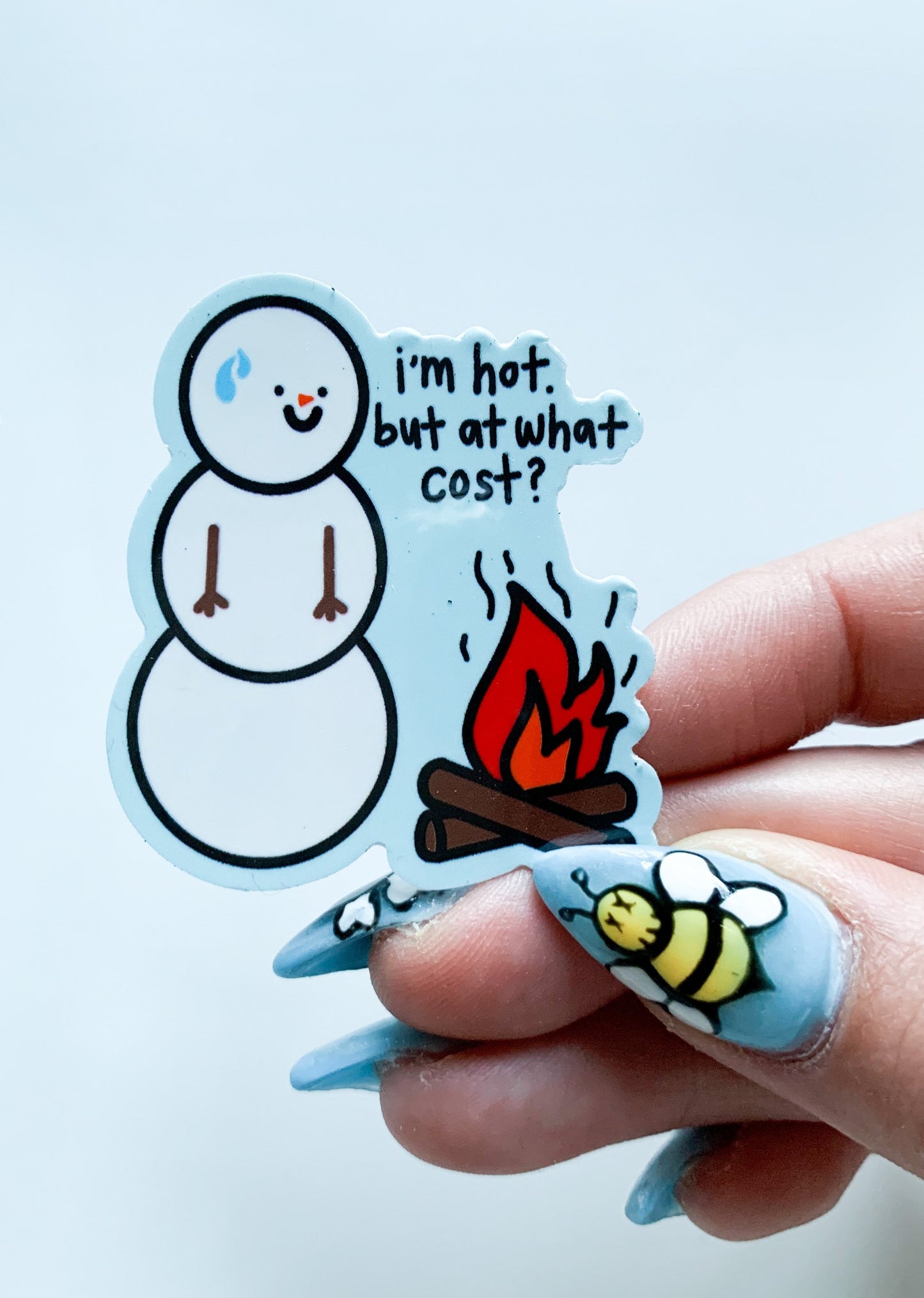 I'm Warm But At What Cost Christmas Vinyl Glossy Sticker