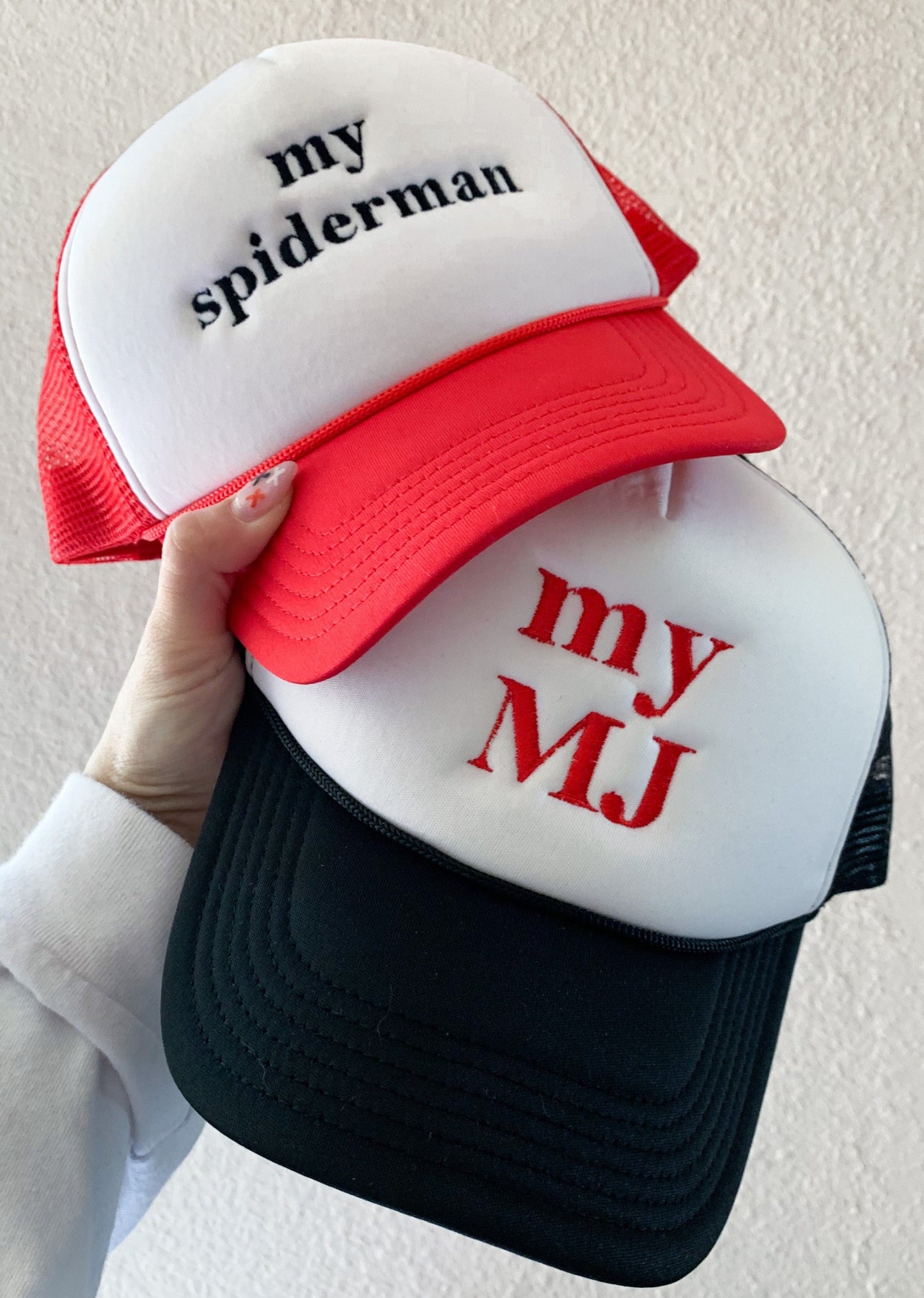 Spiderman and Mj Matching Trucker Hat Set