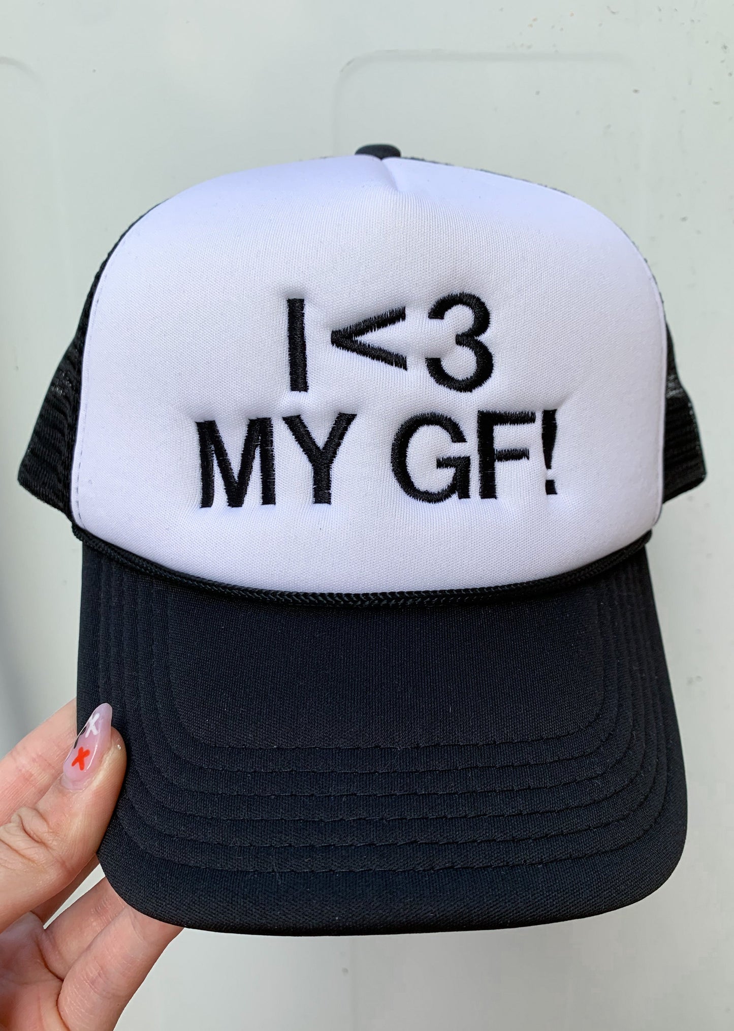 I LOVE MY GF Foam Trucker Hat