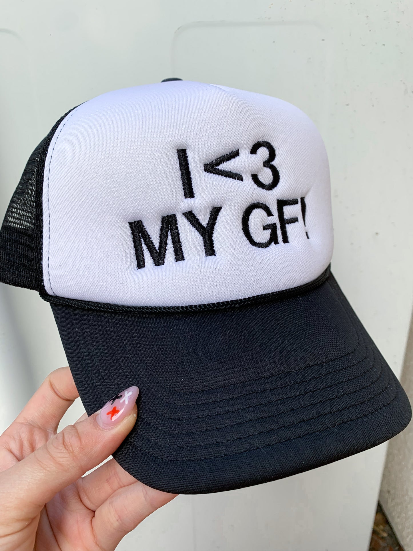 I LOVE MY GF Foam Trucker Hat