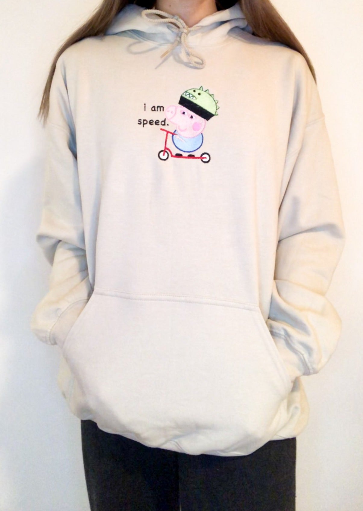 I am speed Embroidered Hoodie