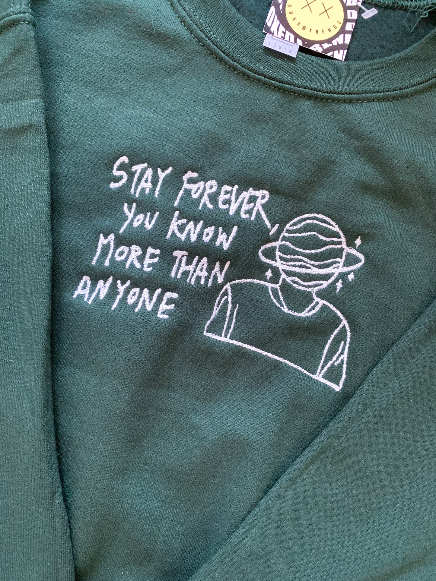 Stay Forever Pluto Projector (Rex Orange County) Embroidery
