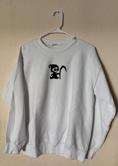 Grim Reaper Thrifted Vinyl Sweatshirt