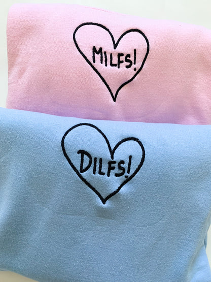 Milfs and Dilfs Embroidered Matching Set