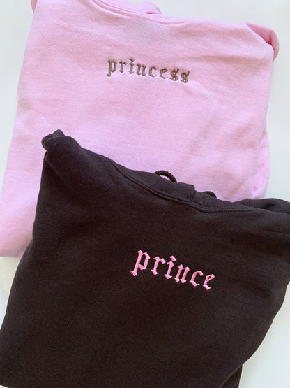 Princess and Prince Embroidered Matching Set