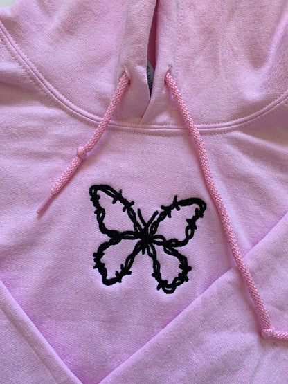 Barbed Wire Butterflies Embroidered Set