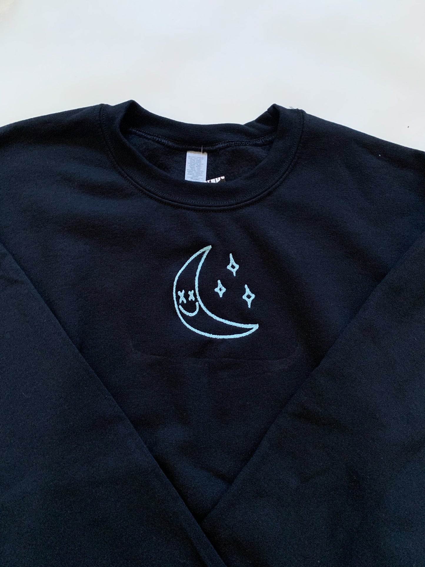 Sun and Moon Embroidered Set: Black
