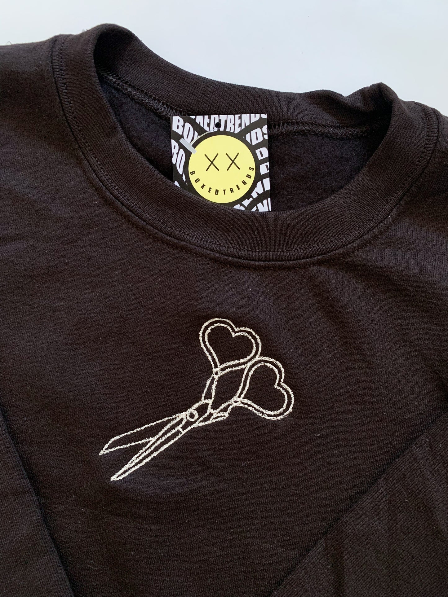 Scissor and Safety Pin Embroidered Set