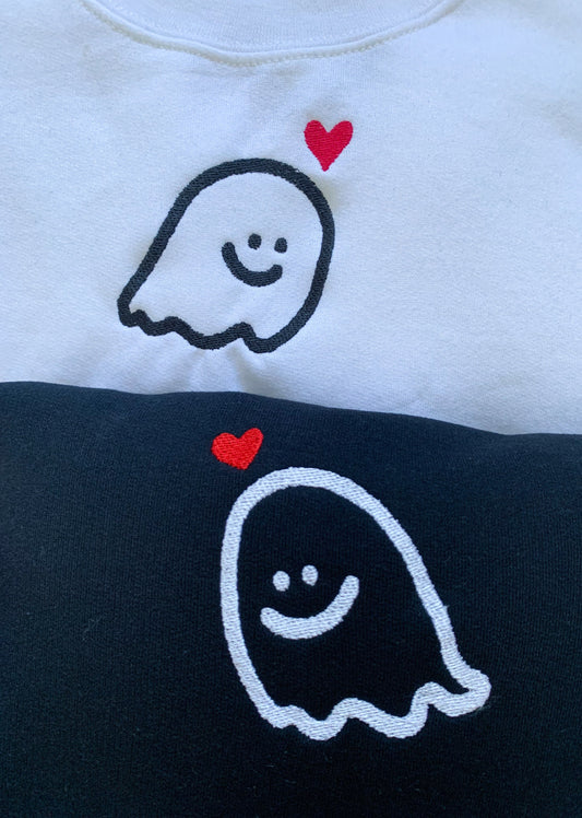 Heart Ghosts Embroidered Set