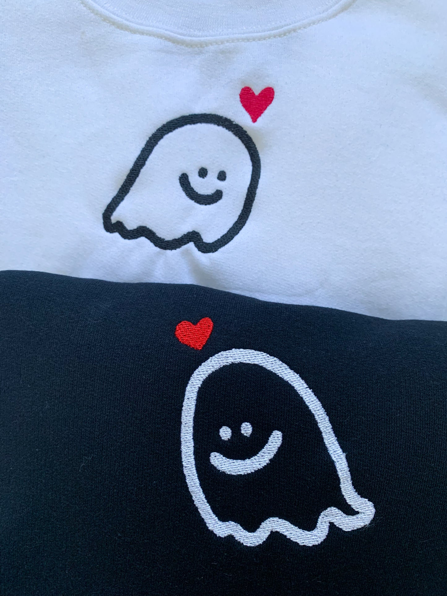 Heart Ghosts Embroidered Set