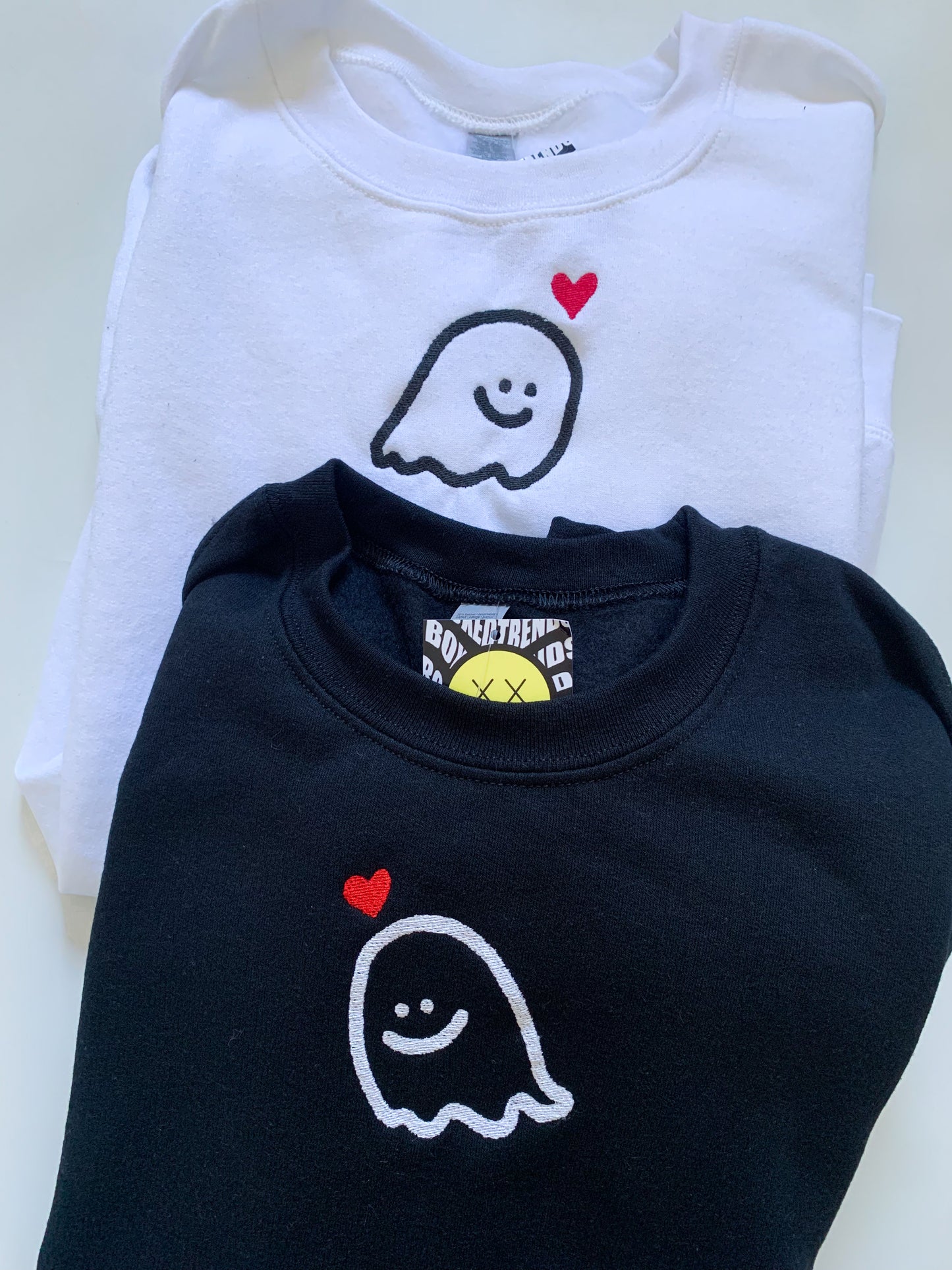Heart Ghosts Embroidered Set