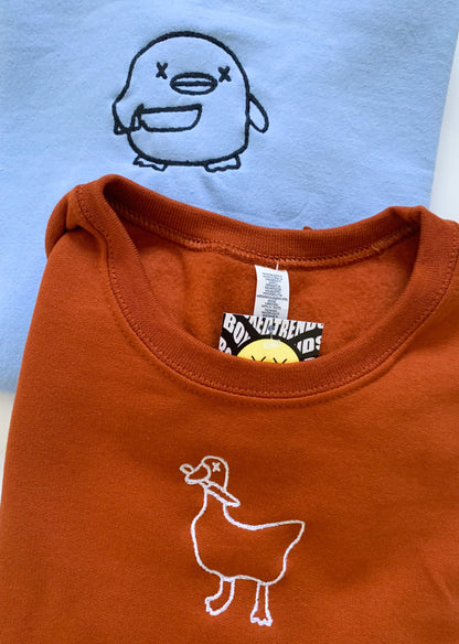 Knife Duck and Goose Embroidered Set