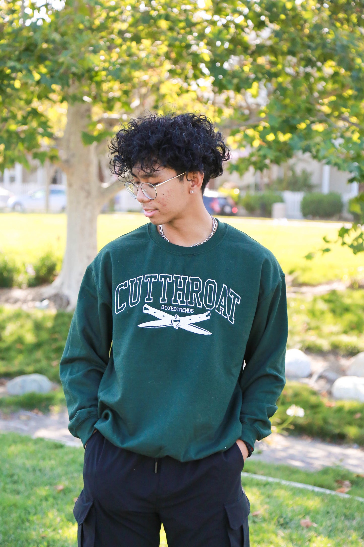 CUTTHROAT Varsity Style Spellout Embroidery