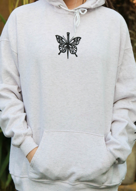 Single Butterfly Knife Screen Printed Hoodie/Sweatshirt