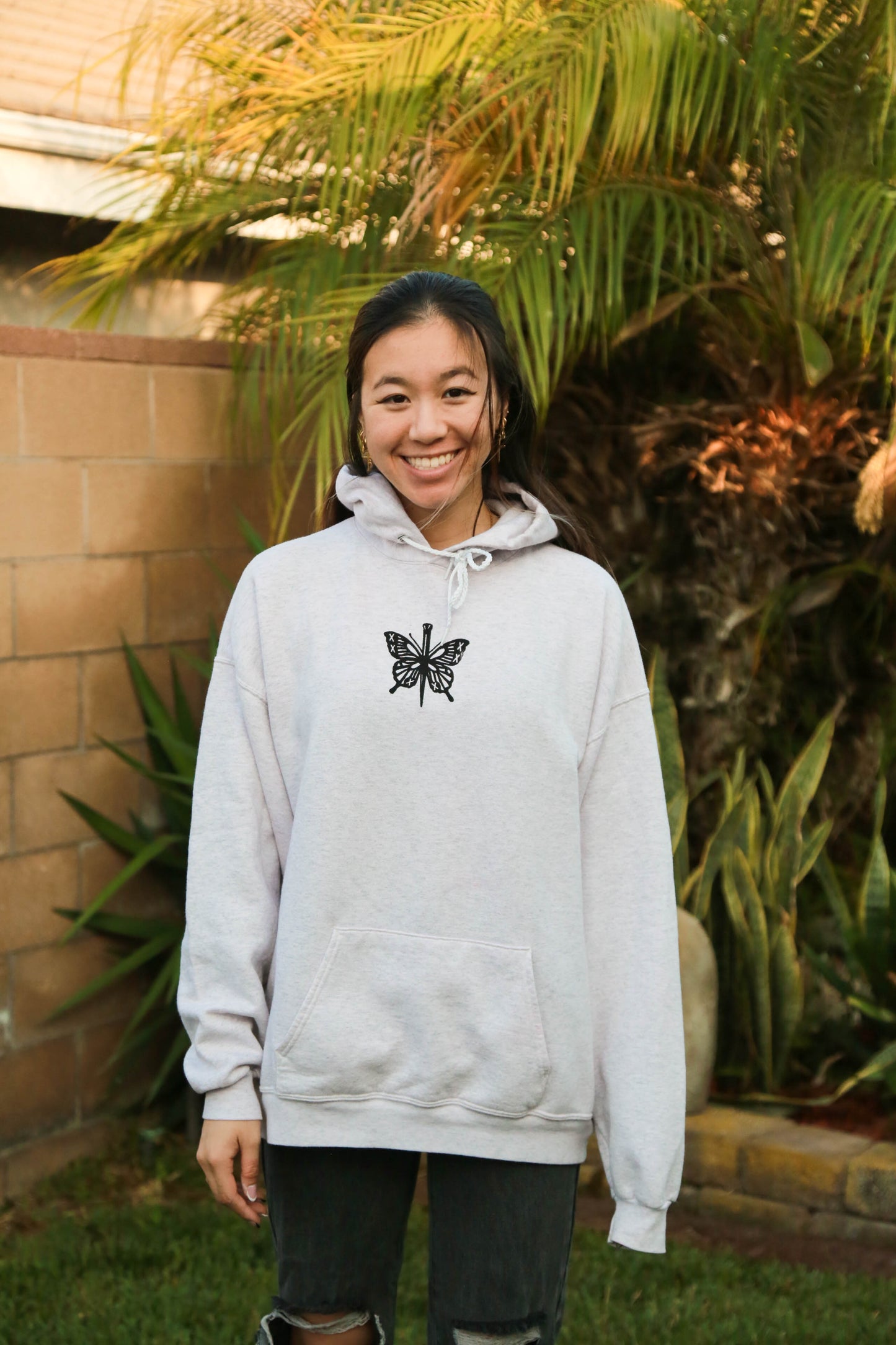 Single Butterfly Knife Screen Printed Hoodie/Sweatshirt