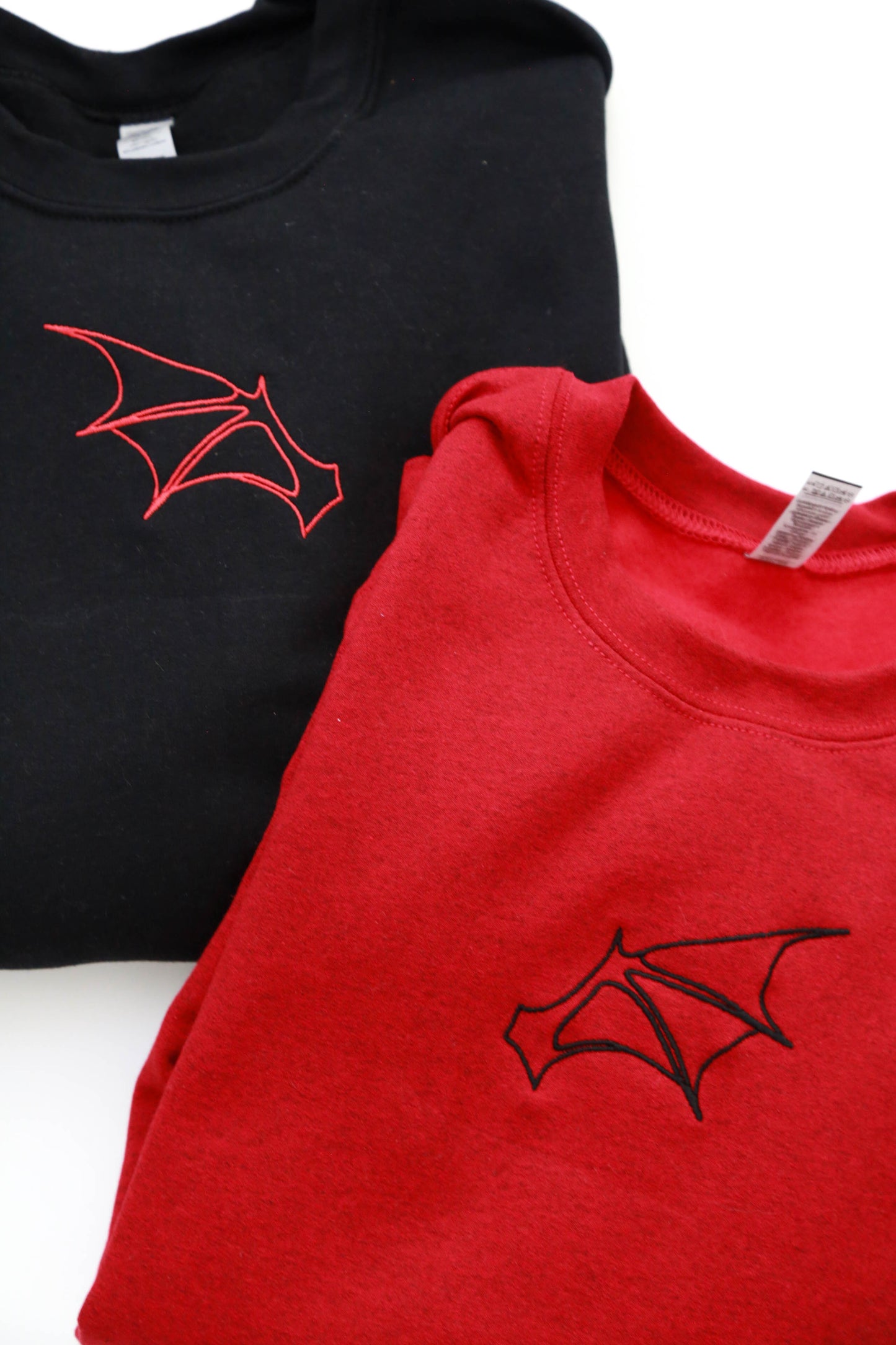 Bat Wing Embroidered Matching Set