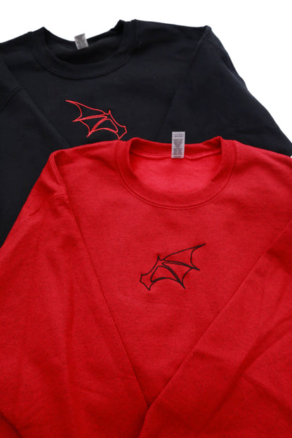 Bat Wing Embroidered Matching Set
